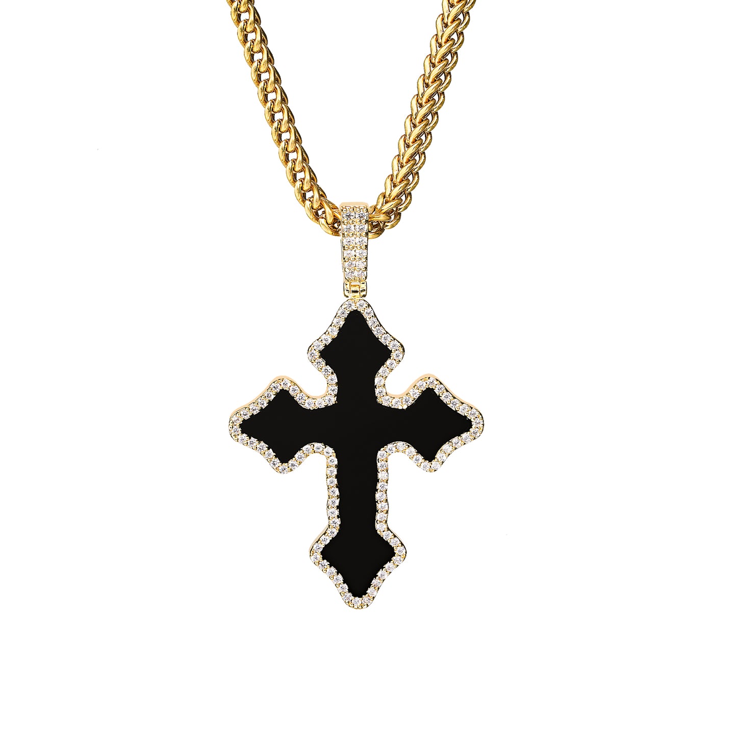 Agate Gothic Cross Pendant