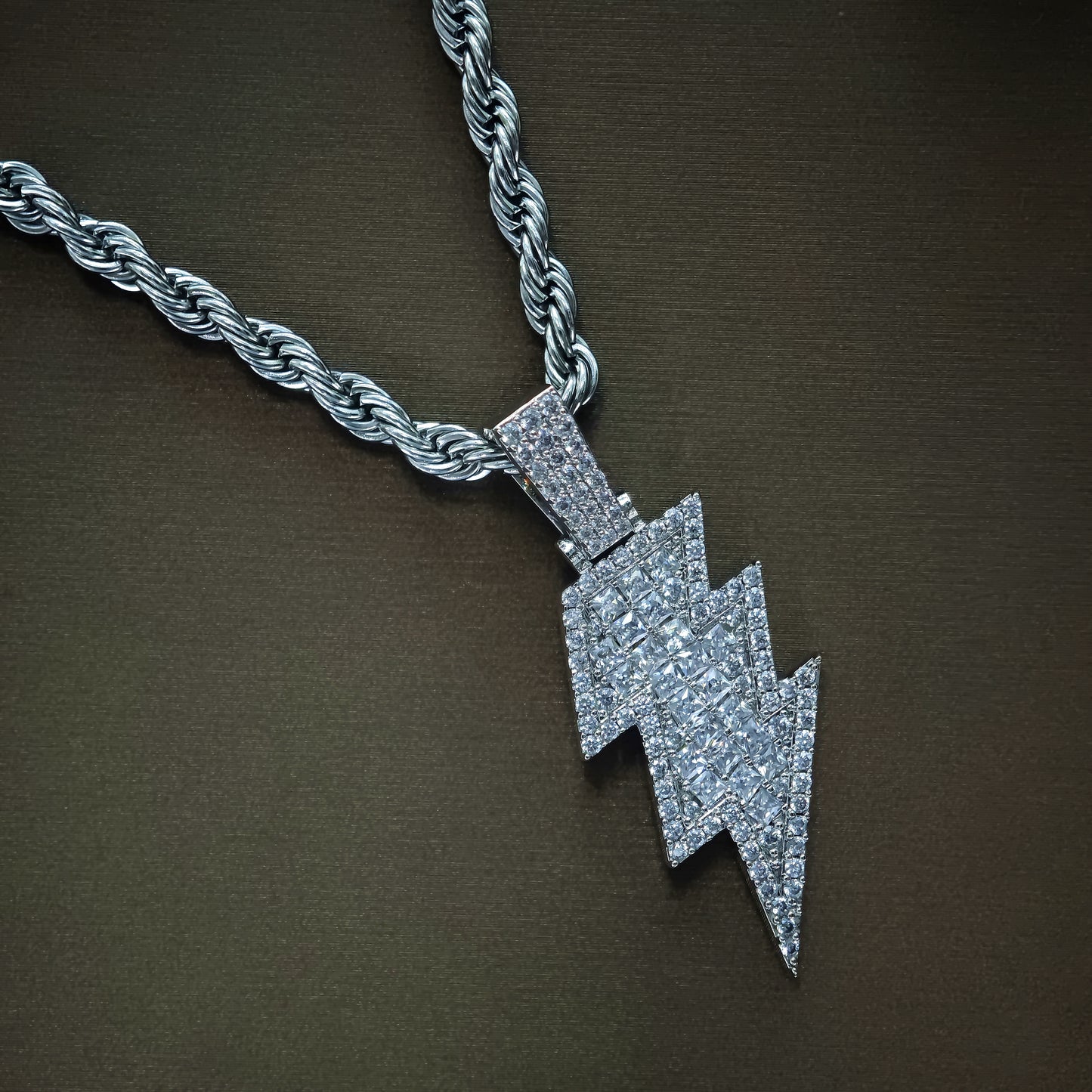 Baguette Lighting Bolt Pendant