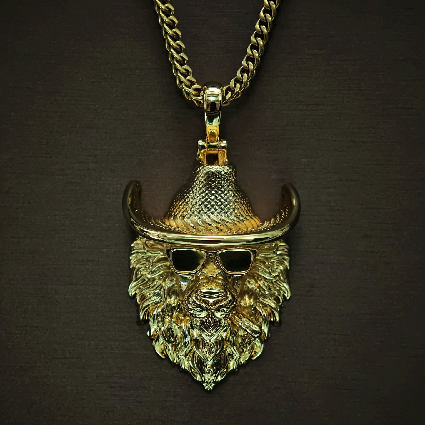 Cool Cowboy Lion Pendant