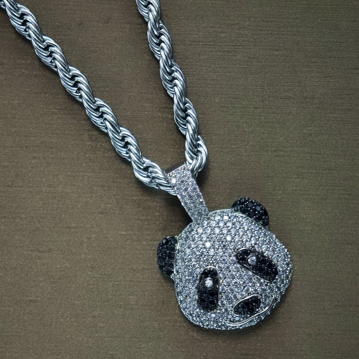 Diamond Iced Out Panda Pendant Mini