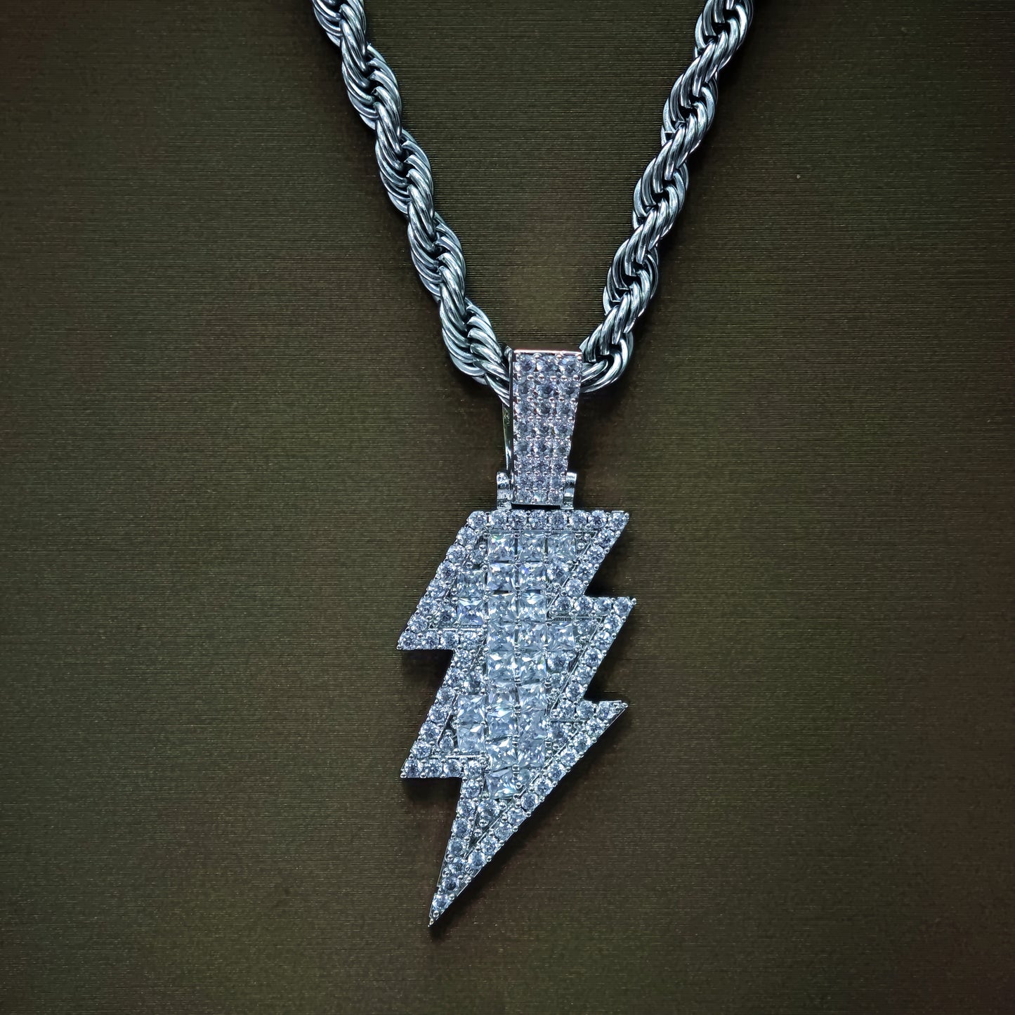 Baguette Lighting Bolt Pendant