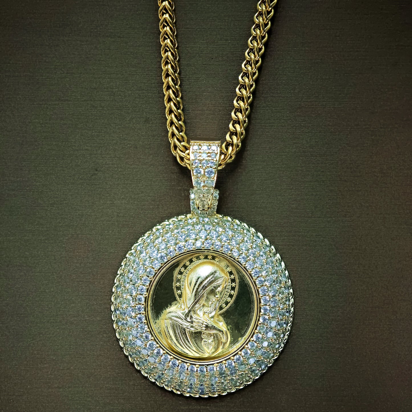 Gold Virgin Mary Pendant
