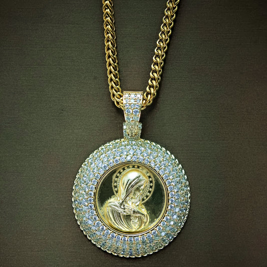 Gold Virgin Mary Pendant
