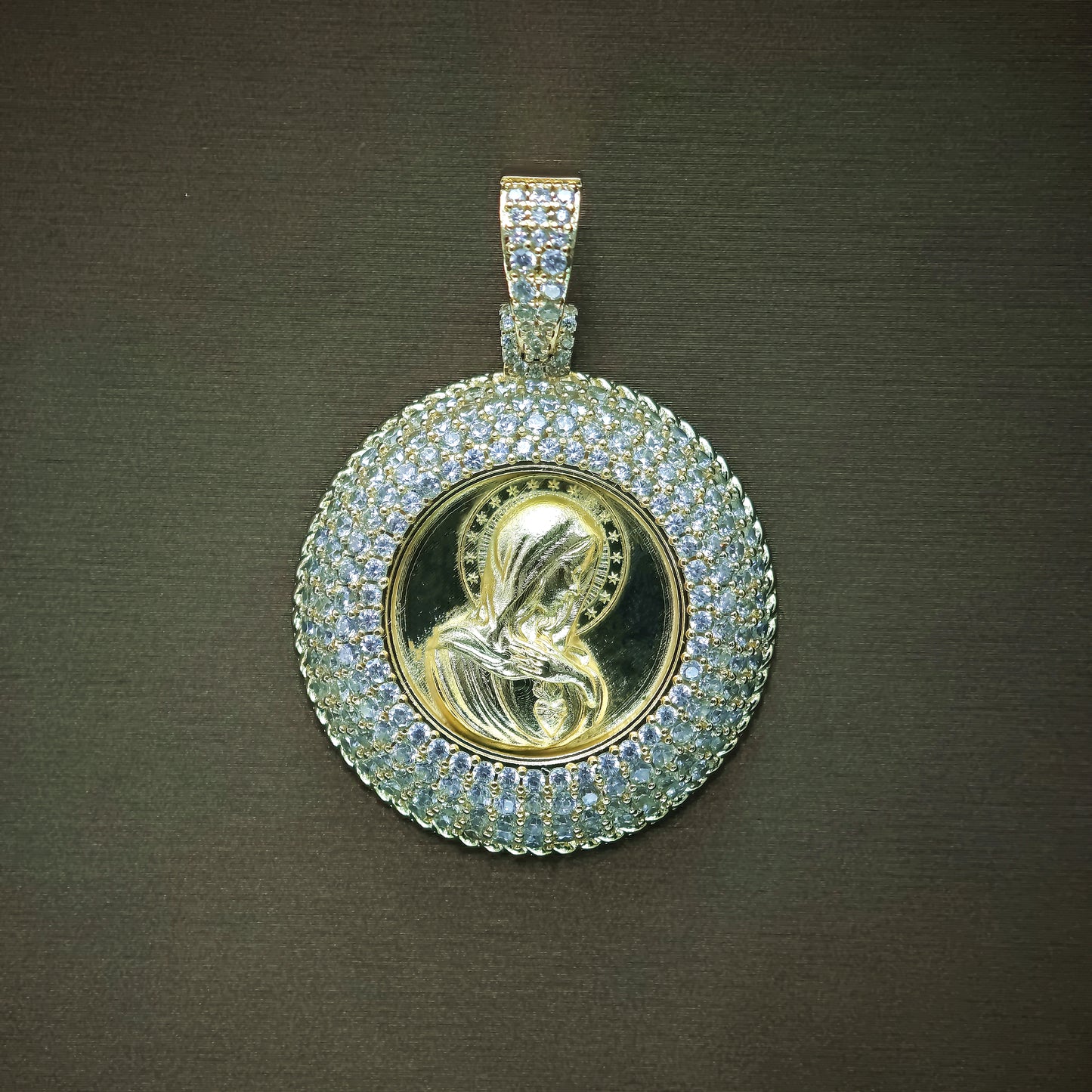 Gold Virgin Mary Pendant