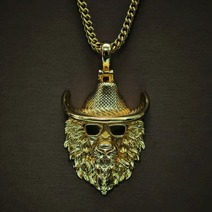 Cool Cowboy Lion Pendant