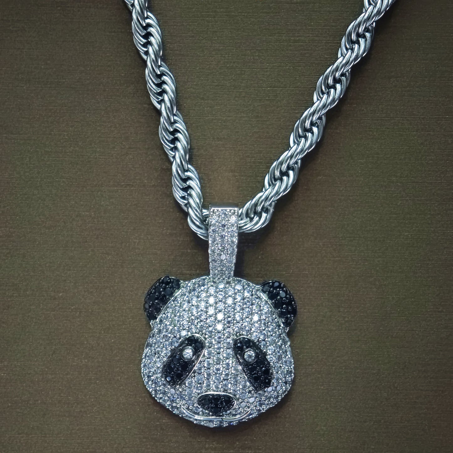 Diamond Iced Out Panda Pendant Mini